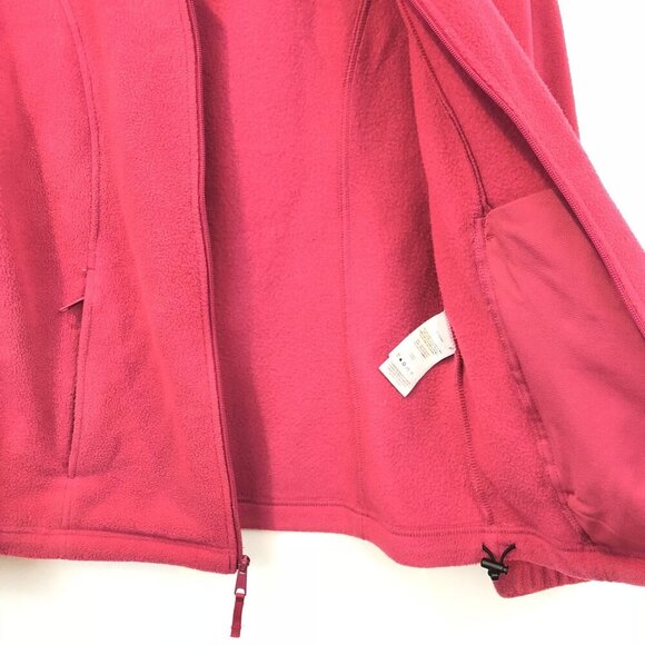 Columbia Womens Pink Full-Zip Fleece Jacket Size M Sweater Warm - Picture 7 of 8